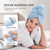 Large Dry Hair Cap Solid Color Quick Drying Turban New Hair Towel Wrap  Bath