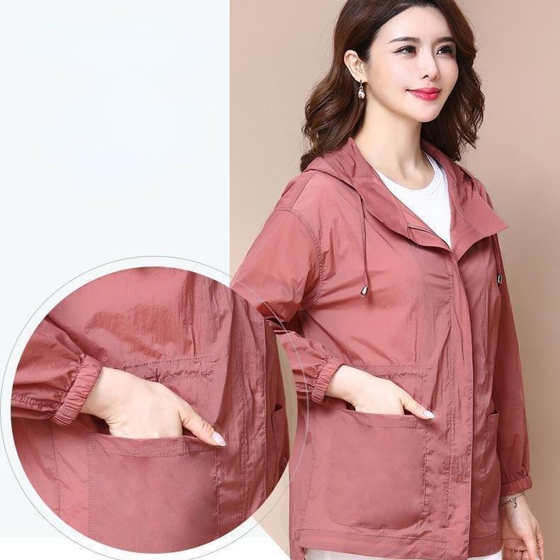 WTEMPO Весенне-летняя модная тонкая ветровка, женская куртка, пальто, женская длинная бейсбольная форма с капюшоном, свободные куртки