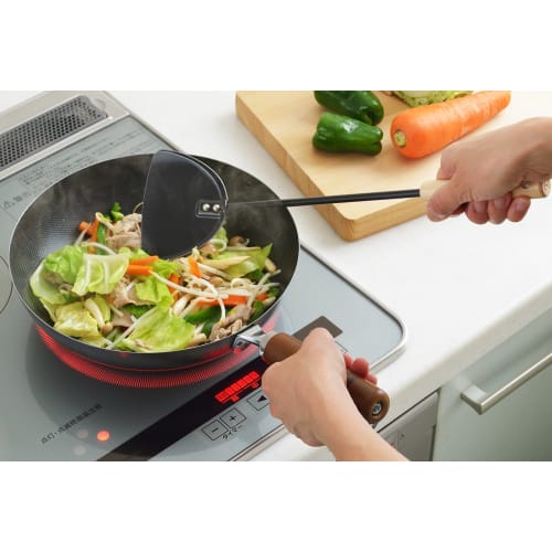 Yoshikawa Turner, Black, 40.7cm, Made In Japan, Cookpal Chinese Spatula, YJ2488