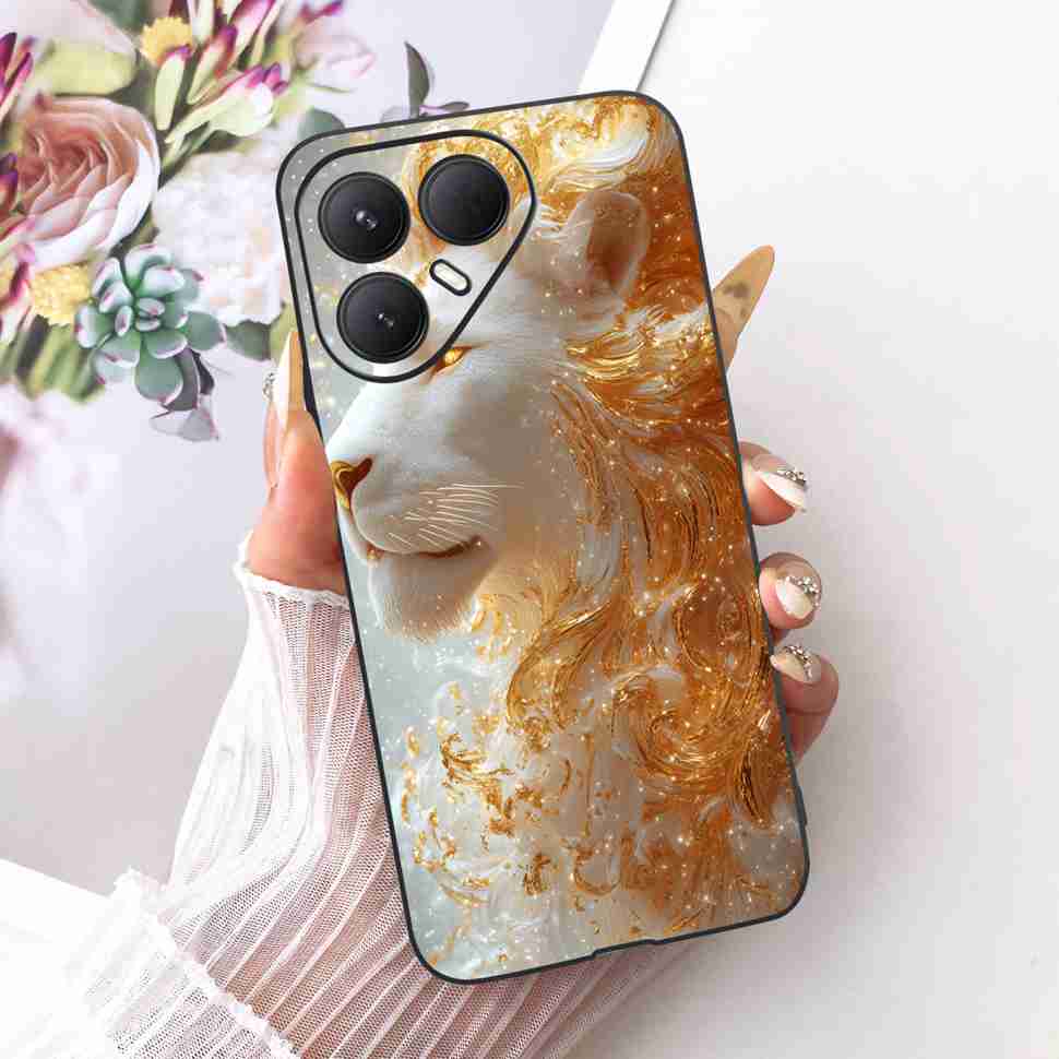 Чехол для Tecno Pova 7 Ultra 5G LJ9 Мультяшный Кот Тигр Силиконовый ТПУ Черная Крышка Для Tecno Pova 7Ultra 5G 6.67" Чехлы Для Телефона Fundas