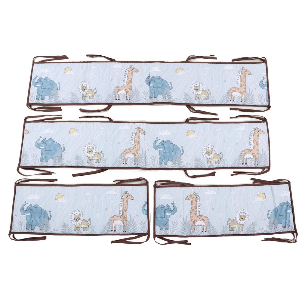 Crib Circumference Breathable Crash Proof Safe Bed Side Soft Wrap Protection Bumper Pad for Boys