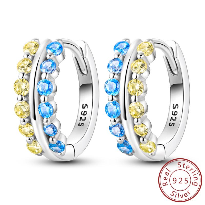 925 Sterling Silver Earrings Starry Pearl Devil Eye Simple Drop Stud Hoop Earrings for Women Girl Fashion Jewery Accessories