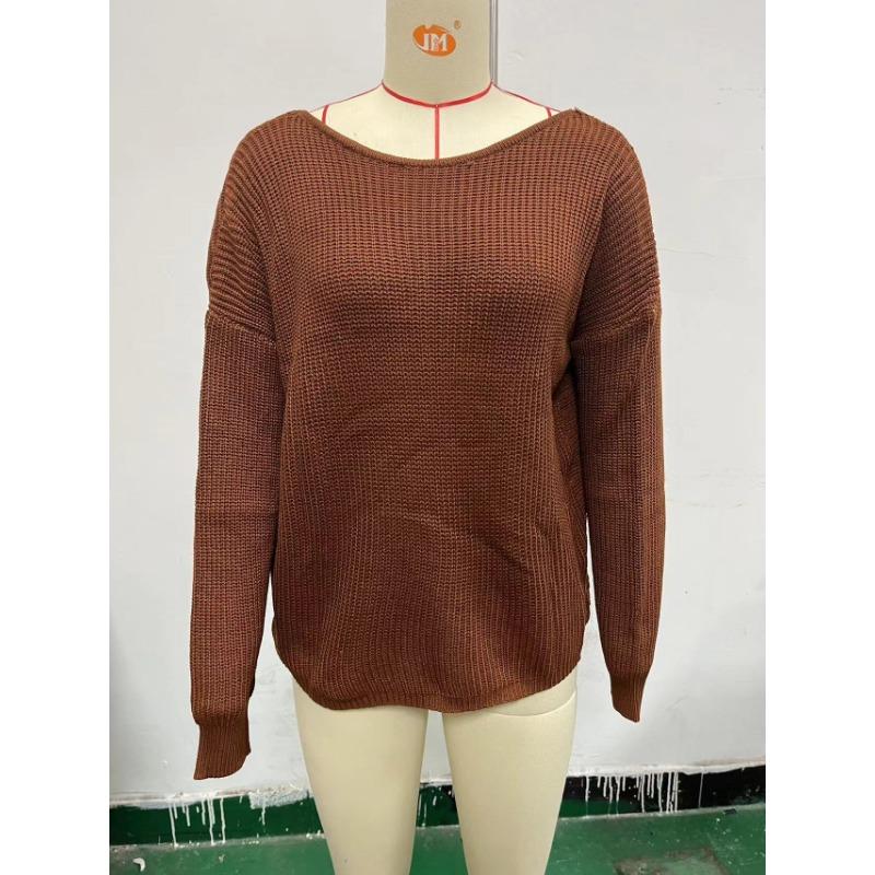 Осенне-зимний женский трикотаж. Свитер с длинными рукавами.