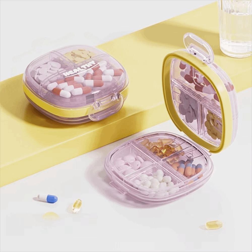Dustproof Sealed Pills Case 7 Compartment Pill Organizer Stylish Weekly Pills Container Easy Carry