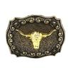 Zinc Western Denim Belt Buckle Bull Head Reteo Punk Vintage Belt Buckle Head