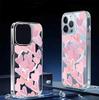 Прозрачный магнитный чехол с розовым сердцем для iPhone 15/16/17 Pro Max - Полная защита