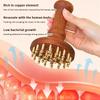 Copper Head Massage Gua Sha Comb Long Wooden Handle Sturdy Meridian Point Massager Brush Durable Chinese Spa Gua Sha Tool