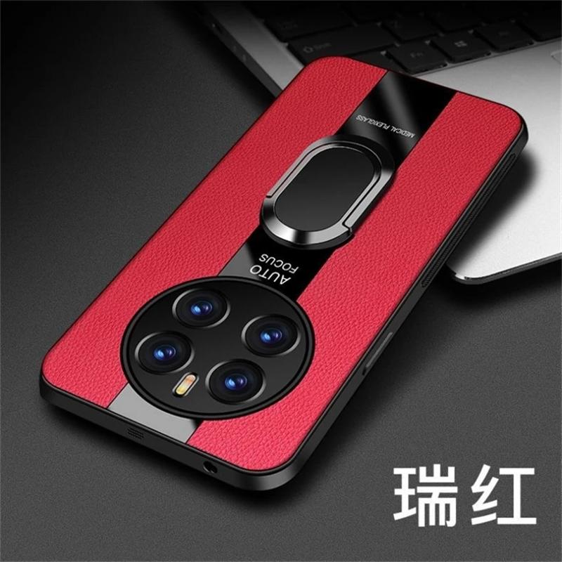 Для Huawei Honor 200 Pro чехол с магнитным кольцом, задняя крышка для телефона Huawei Honor 200Pro 100 90 lITE, роскошный кожаный чехол, силиконовый противоударный бампер