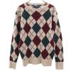 Polo by Ralph Lauren 90s Silk Linen Blend Old Argyle Pattern Long Sleeve Sweater Men's Used