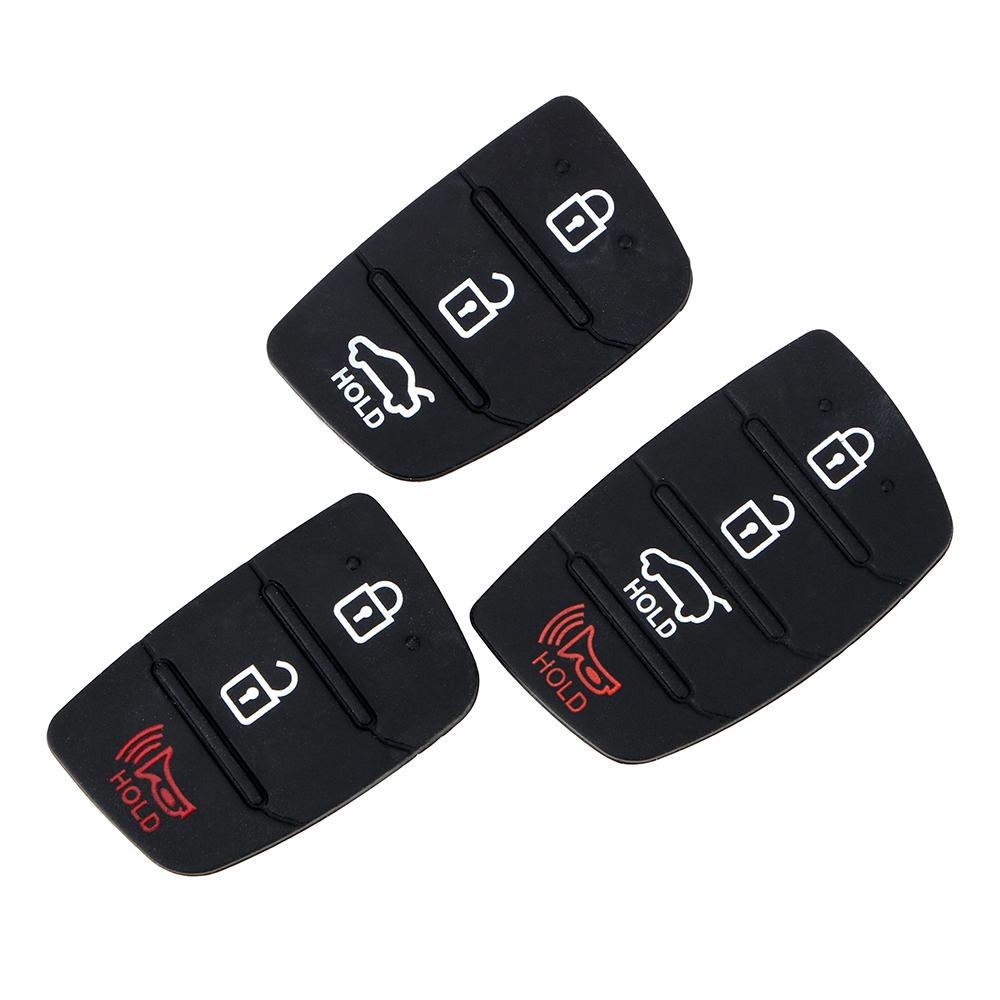 3 4 кнопки автомобильные аксессуары 1 шт. автомобильный ключ резиновая накладка кнопки автомобильный стиль чехол для ключа чехол для Hyundai Ix35 Ix45 автомобильный ключ корпус автозапчасти пульт дистанционного управления