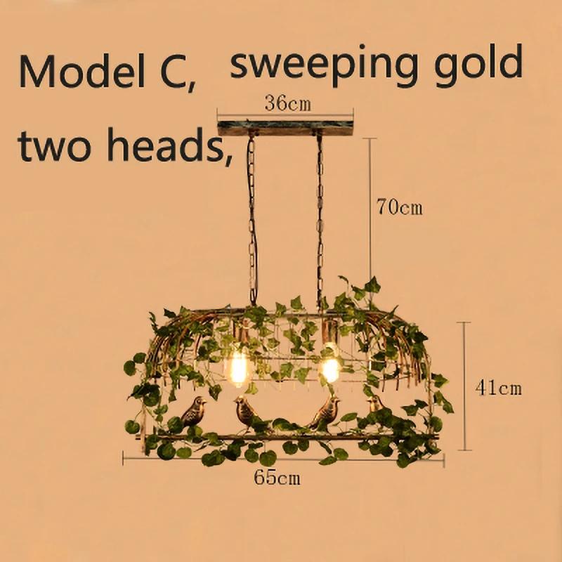 Loft Bird Lamp Vintage Подвесной светильник Iron Industrial Living Room Restaurant Decoration Подвесной светильник Современная люстра