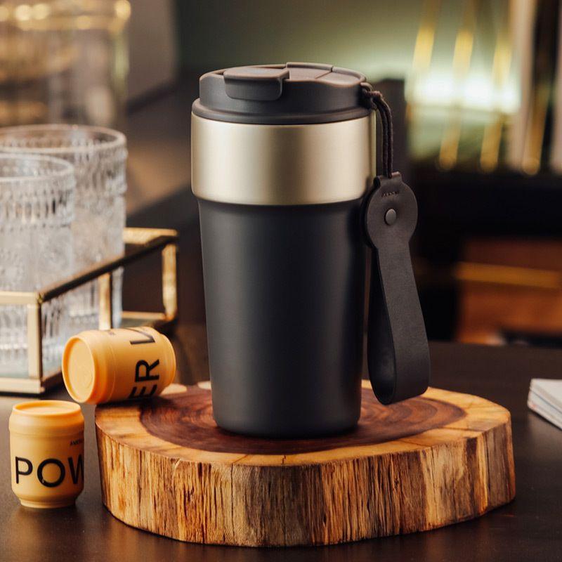 Exquisite 316 Stainless Steel Thermos Cup, High Value Coffee Cup, Convenient Double-Layer Vacuum Car Gift Water Cup