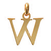 [J3842] - Gold Plated 'Letter W' Pendant - 14x14 Mm