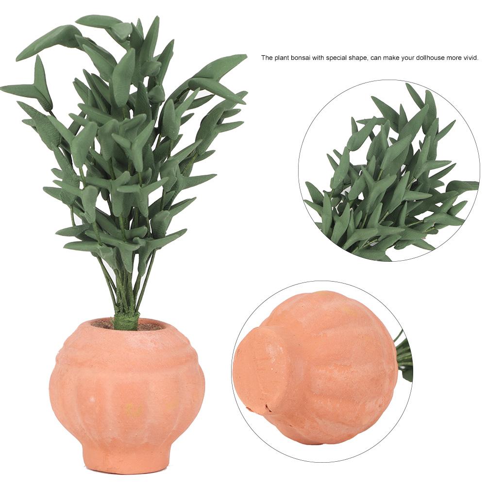 1:12 Миниатюрных Растений Бонсай Для Кукольного Домика Украшения Садовая Комната Декор Аксессуар