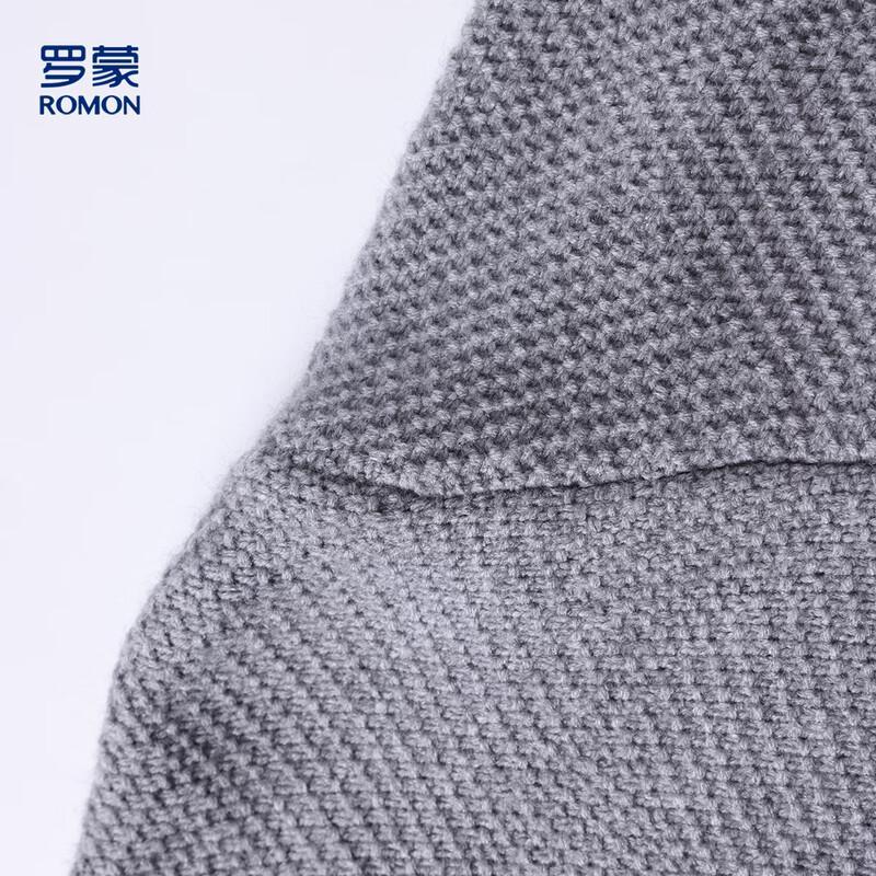 ROMON Preppy Style Faux Two-Piece Shirt Collar Sweater