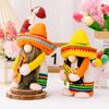 Thanksgiving Festival Doll Hold Plush Doll Faceless Dwarf Gnomes A Guitar Plush Toy Mexico Carnival Party Gnomes