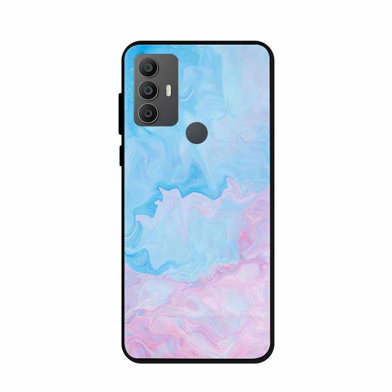 For Alcatel 1V 2021 Case 6002A 6002D 6.52" Marble Silicone TPU Soft Shockproof Phone Case for Alcatel 1V (2021) Covers Coque 1 V