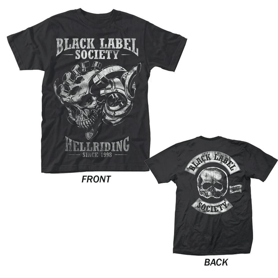 Черная футболка с коротким рукавом Black Label Society, 90-е, с 1988 года, двусторонняя