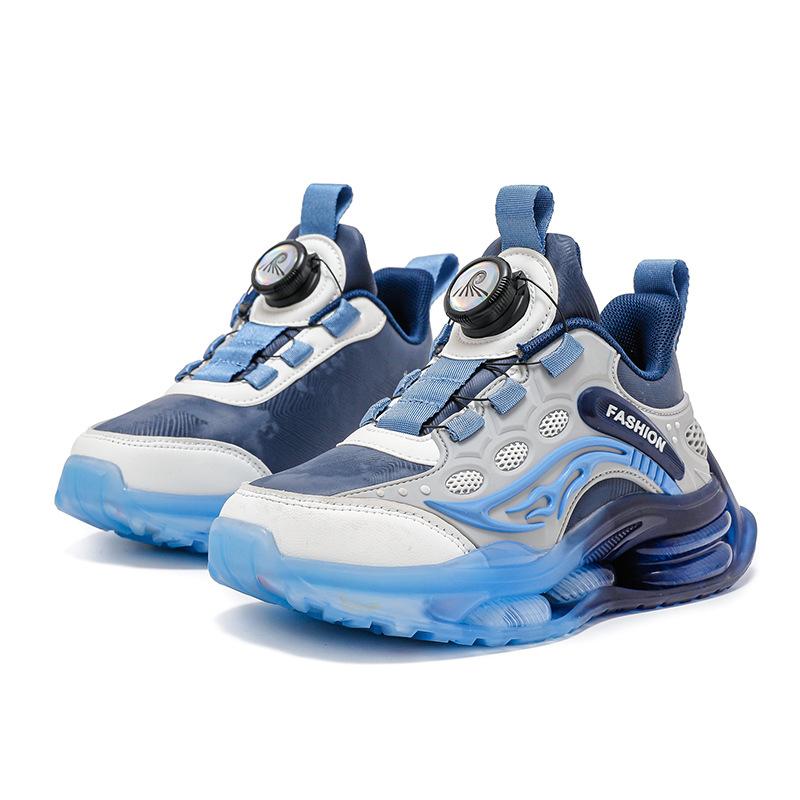 2025 Spring and Autumn Leather Boys' Shoes Medium and Older Children's Waterproof Children's Sneakers Breathable Sneakers