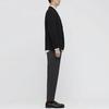 Uniqlo Однотонный однобортный пиджак Мужские пиджаки Черный 425422-09