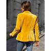 Spring Autumn Casual Fashion Solid Color Blazer Women All-match Buttons Coat Cardigan Suit Top