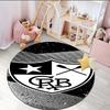 1PC round rug Shield With Star Emblem Printed Round Area Rug ,Rug For Home Office, Round Chair Rug, Decorative Carpet Fan gifts Christmas gift