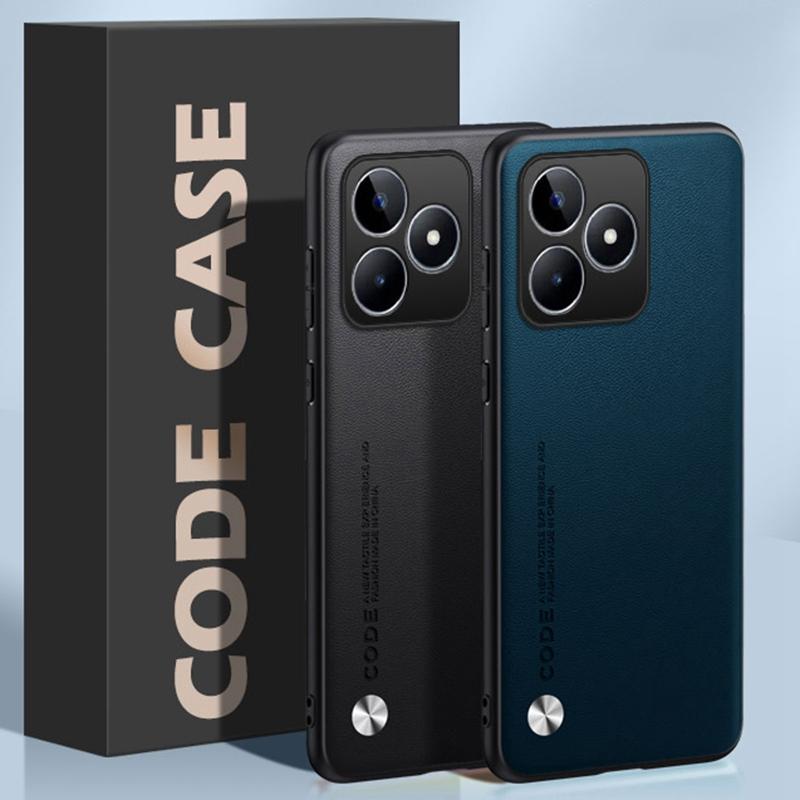 Роскошный чехол из искусственной кожи для Realme C51 C53 C55 4G, матовая задняя крышка, силиконовый чехол с полной защитой для Realme Narzo N53 N55
