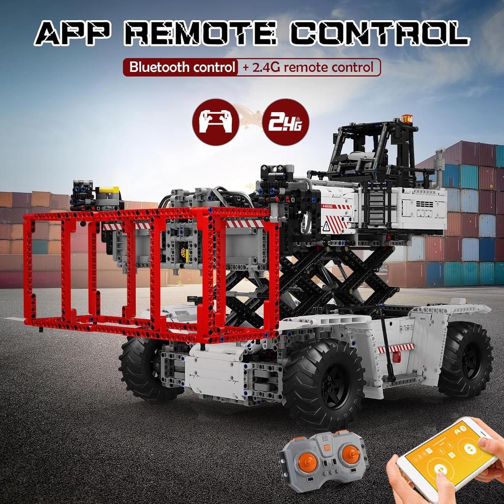 MOULD KING 17029/17030 Набор моделей для сборки контейнеровоза с ножницами Технический радиоуправляемый автомобиль для взрослых Для детей Подарок на день рождения
