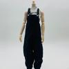 1/6 Scale Bib Overalls Casual Loose Pants Fashion Clothes Mini Long Trousers with Pocket for 12inch