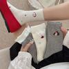 Женские осенне-зимние новые милые универсальные хлопковые носки-гольфы с мультяшным псом