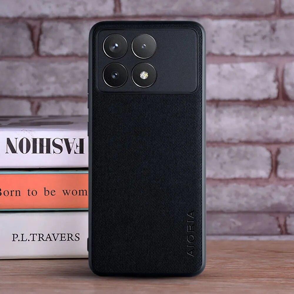 Чехол для Poco X6 Pro X6, роскошный текстильный кожаный чехол для телефона, чехол для xiaomi poco x6 pro, чехол