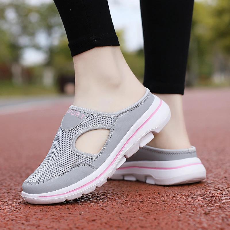 Women's Slippers Mesh Breathable Summer Couple Shoes Large Size Slippers Men Women Light Comfortable Flat Shoes for Women