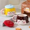 Творческая керамическая чашка, дорогая кружка, милая женская чашка для воды, сувенир, подарок на день рождения, домашняя кофейная чашка