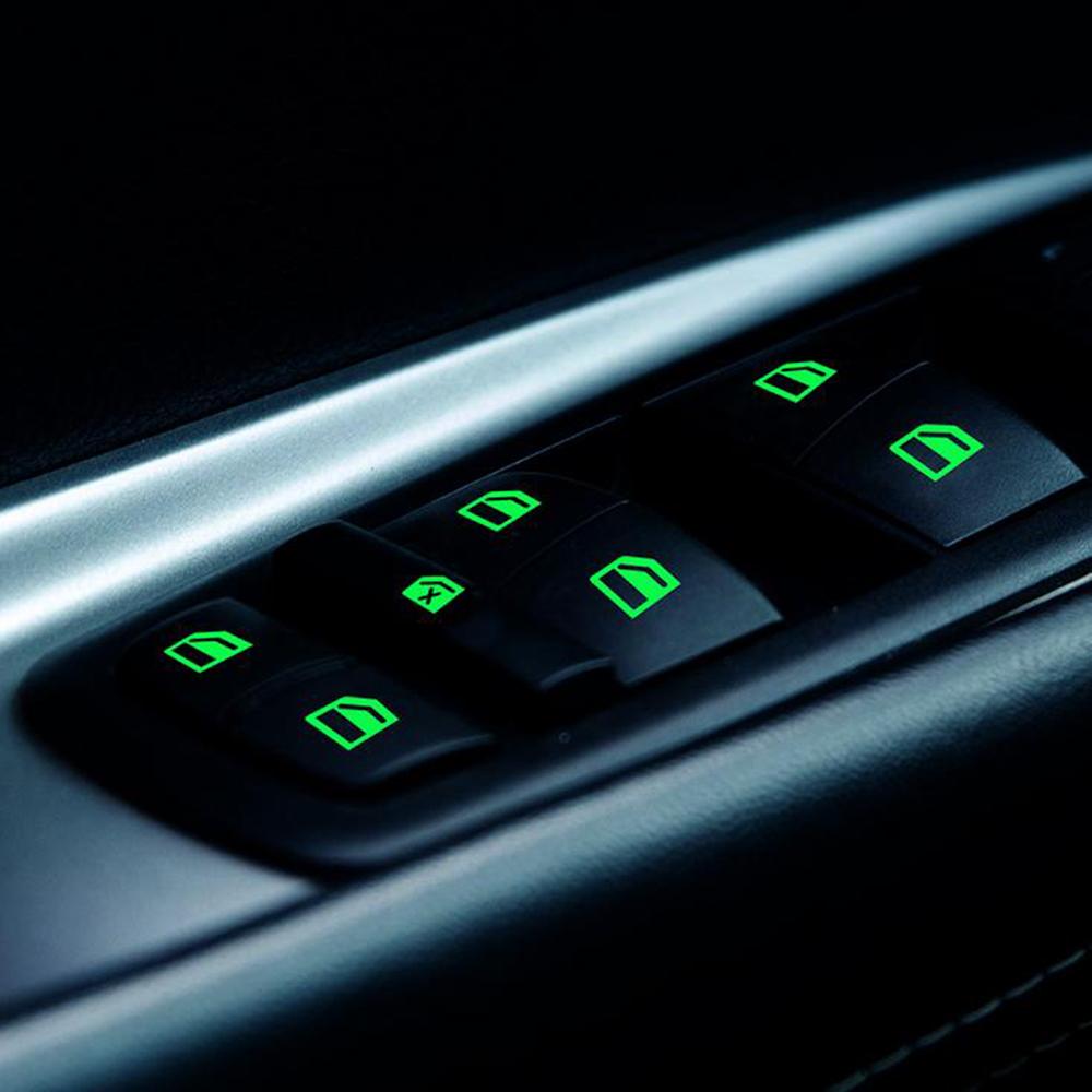 Button Sticker Universal Car Door-Interior Panel Window Luminous Waterproof