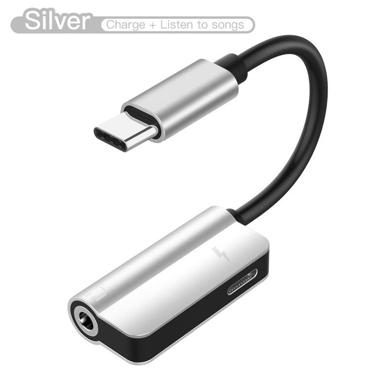 Кабель USB C 2 в 1 Type-C 3,5 мм разъем аудио конвертер наушники адаптер кабель для Huawei Mate 10 P20