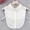Fashion Versatile Fake Collar Shirt Women'S Fake Collar Anti-Wrinkle Chiffon Embroidery Fake Collar Women'S Shirt Collar Decoration