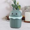 Desktop Trash Can with Lid Large Capacity Cartoon Shape Rectangle Creative Mini Garbage Can Waste Basket