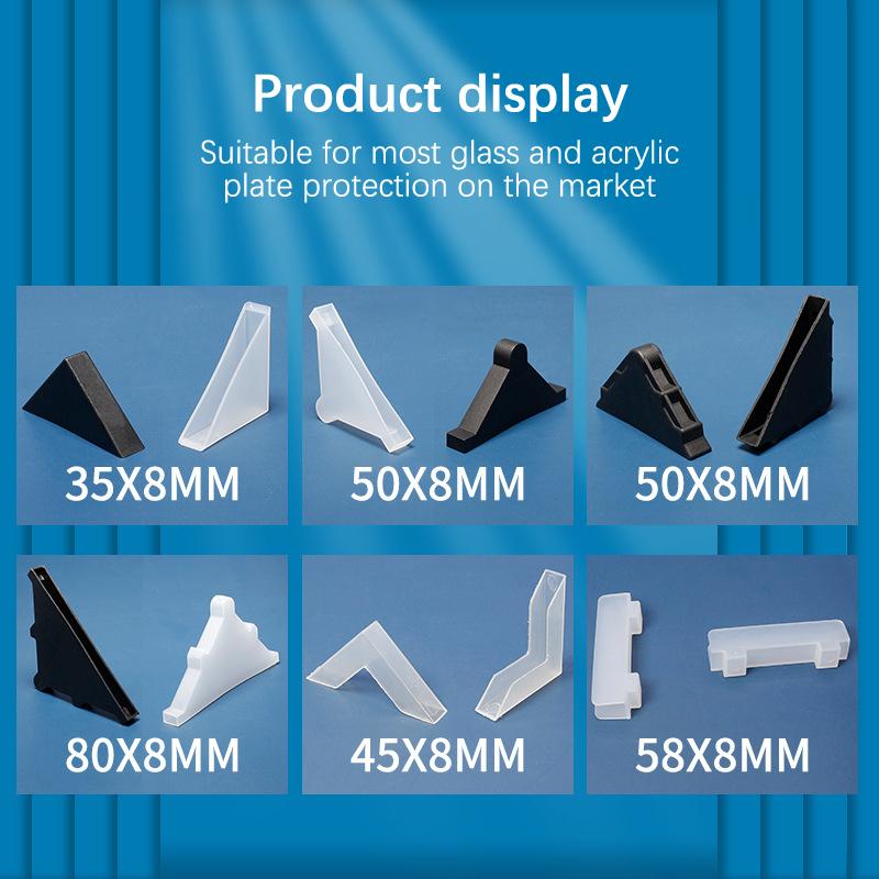 10 шт., угловая защита для линз из закаленного стекла, акриловая угловая пленка для предотвращения столкновений