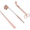 3pcs Luxury Candle Accessory Set Candle Extinguisher Tool Candle Snuffer Trimmer Hook Tray Dipper Home Decor For Party Wedding