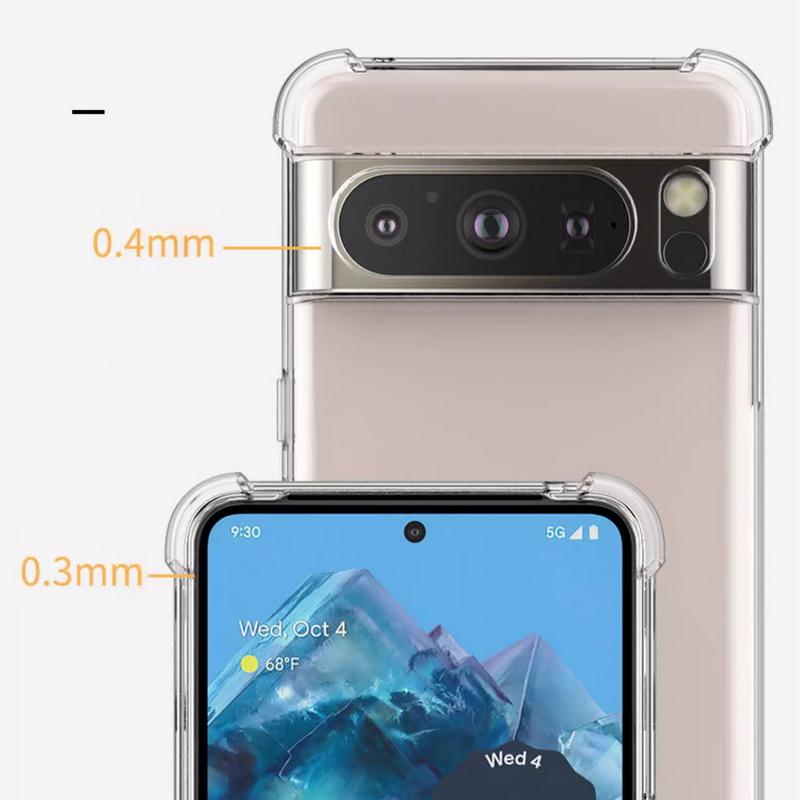 Прозрачный чехол для Google Pixel 6 7 8 9 Pro Xl 6a 7a 8a ударопрочный мягкий TPU тонкий чехол для телефона с защитой от падений