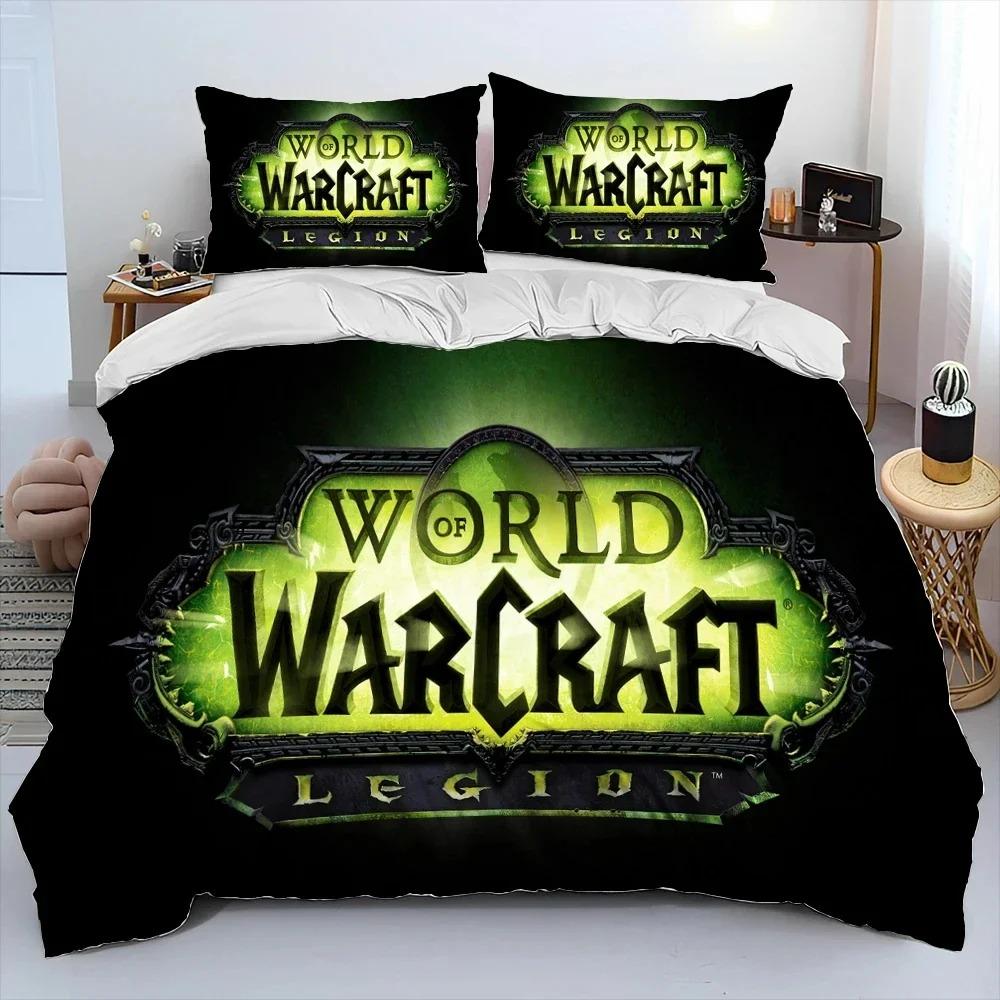 3D Печать World of Warcraft WOW Комплект постельного белья Пододеяльник Размер Queen Мальчики Взрослые Игровая Тема Набор для кровати