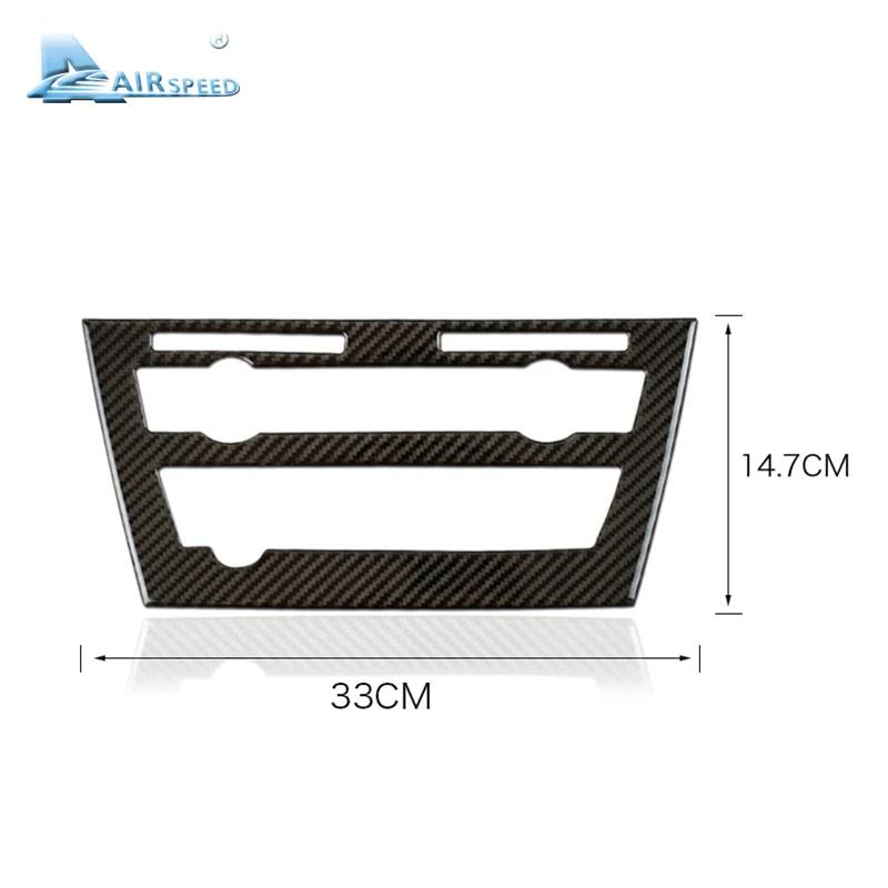 For BMW X5 F15 X6 F16 2014-2017 Carbon Fiber Car AC CD Control Panel Stickers CD Console Frame Decorations Car Styling Accs