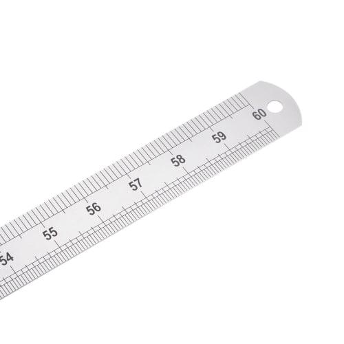 uxcell Stainless Steel Ruler, Straight Edge Measuring Tool for Woodworking, Painting, and Crafts, 1.5m Long X 1.2mm Thick X 38mm Wide, Silver Tone