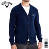 2025 Осень/Зима Новый Вышитый Свитер Мужской Кардиган Свитер Высокого Качества Деловой Однотонный Трикотажный Свитер
