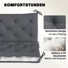 Bench Cushion Water-Repellent Seat Cushion Backrest Cushion 100 x 98 x 8 cm Dark Gray Garden Bench Hollywood Swing