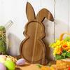 Wooden Rabbit Serving Tray Animal Charcuterie Platters Novelty Appetizer Platter