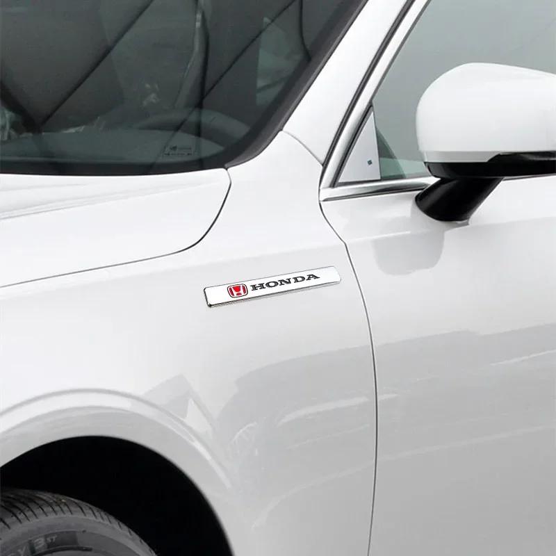 For Honda Civic Fit Jazz Accord Pilot CRV Odyssey City 3D Metal Car Emblem Stickers Side Fender Tail Trunk Styling Accessories CB0