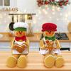 Пряничный человечек плюшевая рождественская кукла украшение длинная нога мягкая пряничная игрушка для праздничного украшения подоконника на елку