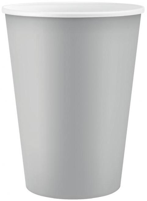 Silver Birthday Paper Cups 250ml 6 pcs