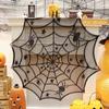 Halloween Black Torn Mesh Spider Web Haunted House Bar Party Background Decor Props